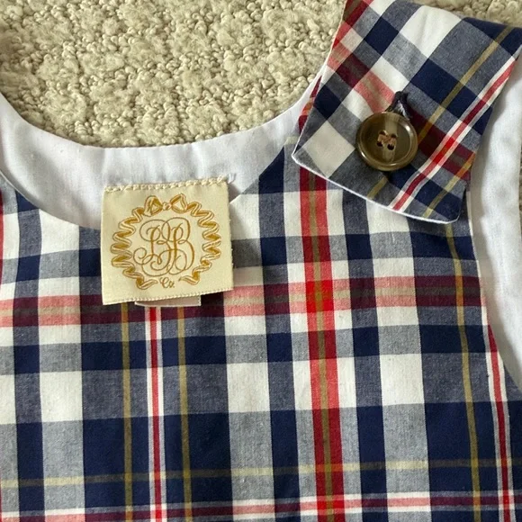 The Beaufort Bonnet Company Navy and Red Plaid Dress - Picture 3 of 6